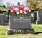 Artificial Cemetery Flower Saddle for Grave Decoration, Silk Headstone Flower Saddle for Tombstone - Rose Hibiscus Tulip,Easy Fit and Colorfast